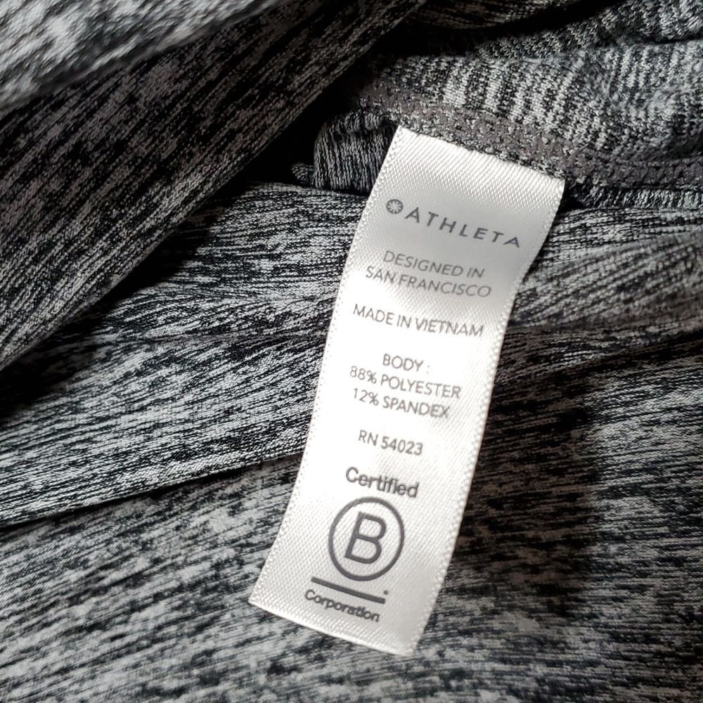 Athleta Lightweight Pullover Heathered Black/White - image 5
